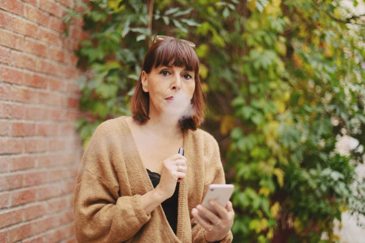woman vaping