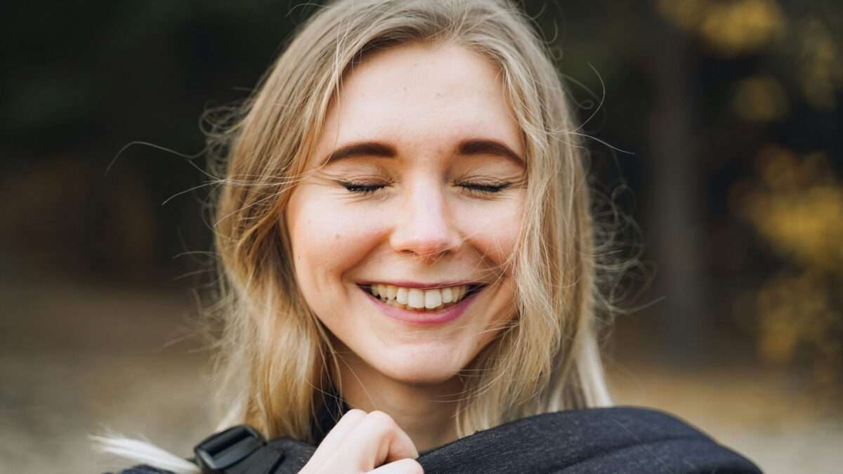 woman smiling